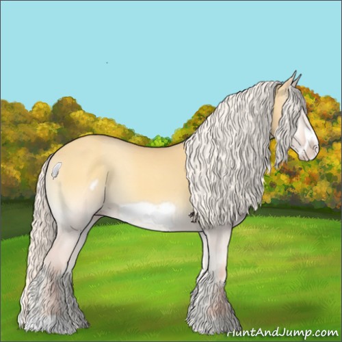 Horse Color:Silver Amber Cream Champagne Onyx Frame 