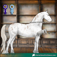 Horse Color:White Spotted Chestnut Mushroom Sabino