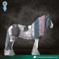 Horse Color:Watercolor Midnight Smoky Grullo Ice Pearl Splash Tobiano  and Bay Ice Pearl Dun Sabino Splash Tobiano 