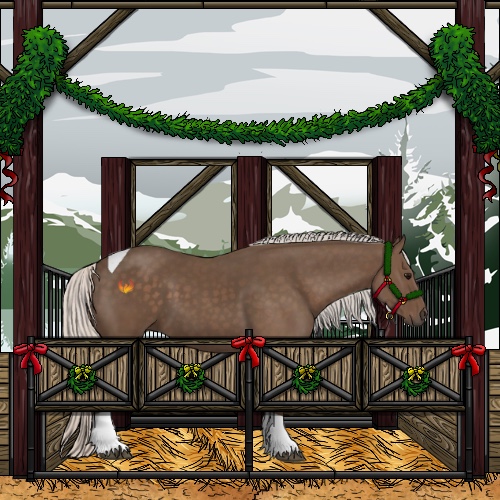 Horse Color:Silver Black Tobiano 