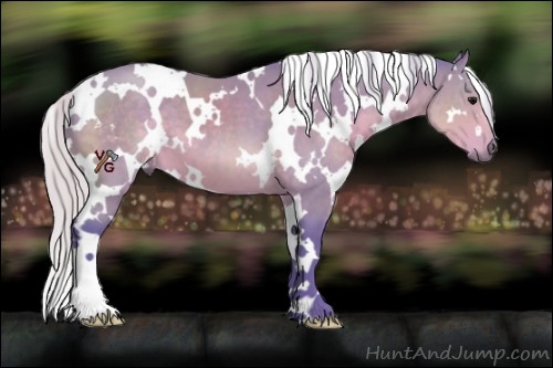 Horse Color:Watercolor White Spotted Silver Brown 