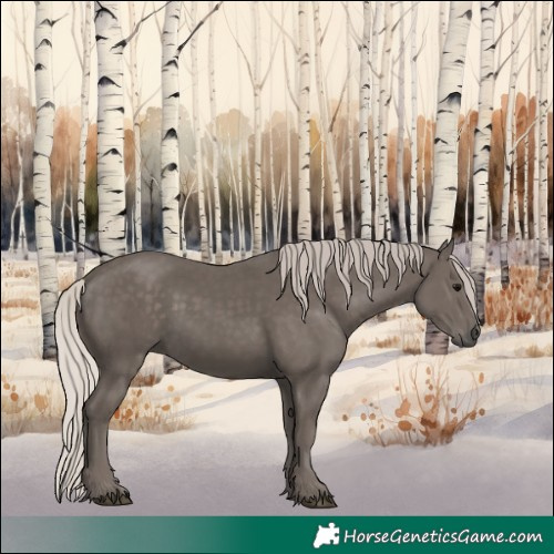 Horse Color:Silver Black 