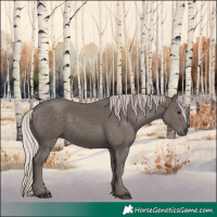 Horse Color:Silver Black 