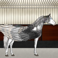 Horse Color:Platinum White Spotted Midnight Silver Blue Onyx Pearl Splash Tobiano 