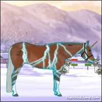 Horse Color:Thunderstruck Silver Bay Tobiano 