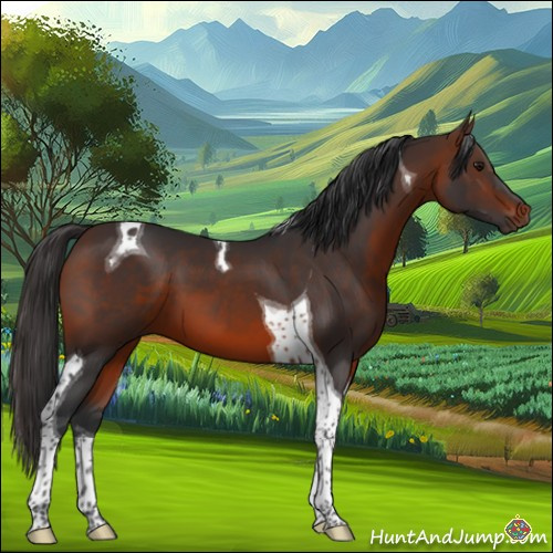 Horse Color:Brown Tobiano 