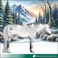 Horse Color:White Spotted Silver Bay Chinchilla Dun Brindle 
