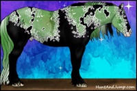 Horse Color:Watercolor White Spotted Black Chinchilla Ice 