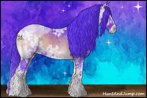Horse Color:Watercolor White Spotted Blue Onyx Ice Sabino 