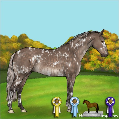 Horse Color:White Spotted Silver Brown Dun Mushroom  and White Spotted Silver Brown Dun Mushroom 