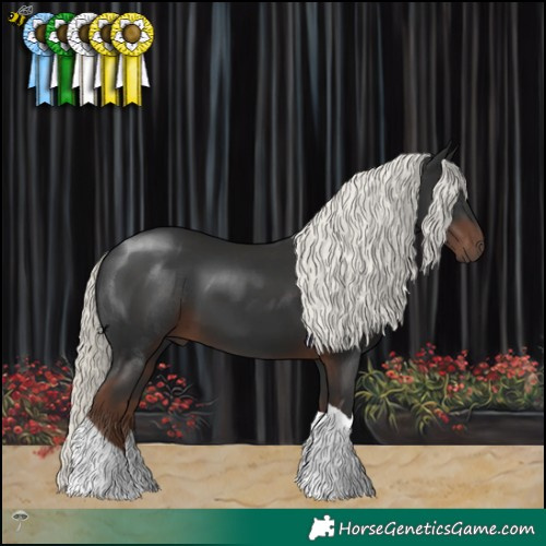 Horse Color:Liver Chestnut Mushroom Tobiano 