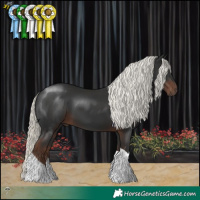 Horse Color:Liver Chestnut Mushroom Tobiano 