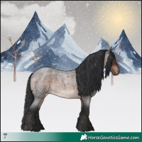 Horse Color:Brown Roan Mushroom Rabicano 