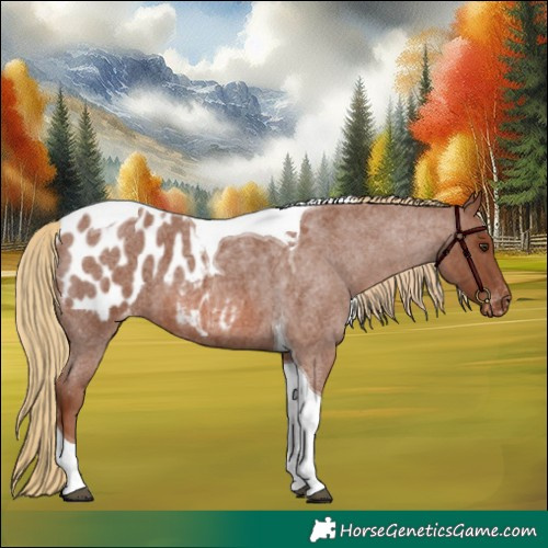 Horse Color:Red Roan Tobiano Appaloosa 
