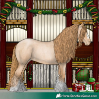 Horse Color:Red Roan Pearl Tobiano Frame 