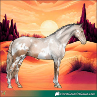 Horse Color:White Spotted Liver Chestnut Pearl 