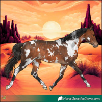 Horse Color:White Spotted Brown Rabicano 