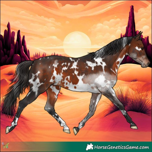 Horse Color:White Spotted Brown
