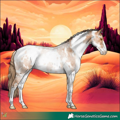 Horse Color:White Spotted Brown Pearl Sabino 