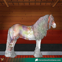 Horse Color:Nacre White Spotted Silver Bay Onyx 