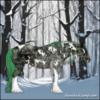 Horse Color:Watercolor White Spotted Liver Red Dun Ice Tobiano