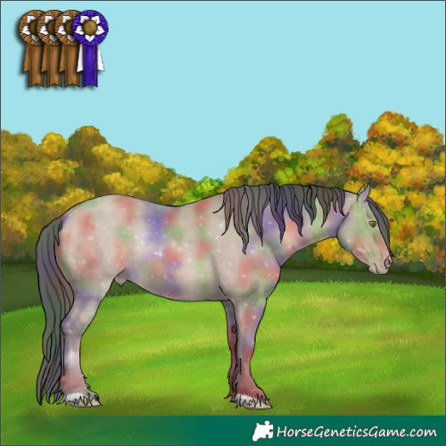 Horse Color:Nacre Sable Champagne Dun 