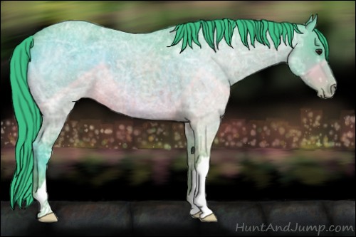 Horse Color:Watercolor Brown Ice Roan 