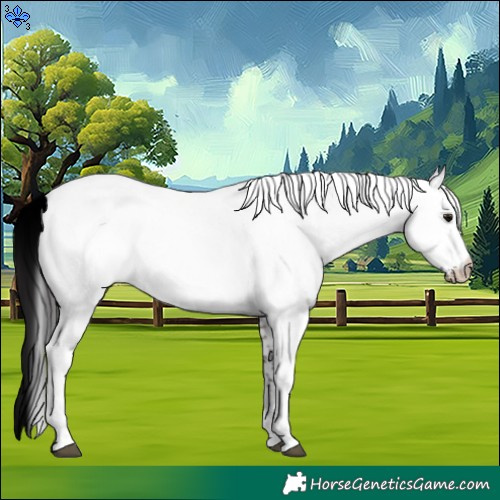 Horse Color:White Spotted Brown 