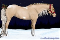 Horse Color:Silver Blue Roan Pearl Tobiano Frame