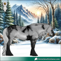 Horse Color:Void Silver Grullo Chinchilla Tobiano
