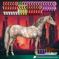 Horse Color:White Spotted Liver Chestnut Pearl Snowflake Varnish