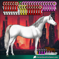 Horse Color:White Spotted Liver Chestnut Pearl Snowflake Varnish
