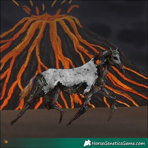 Horse Color:Painted White Spotted Blue Roan Splash 