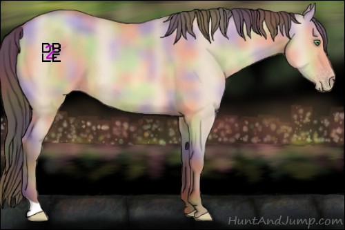 Horse Color:Nacre Amber Champagne Dun 