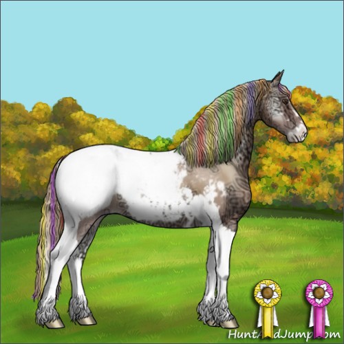 Horse Color:Painted Red Onyx Ice Pearl Sabino Tobiano Appaloosa