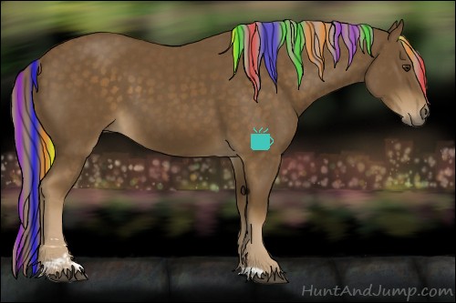 Horse Color:Painted Chocolate Palomino Sabino 