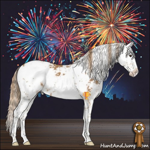 Horse Color:Chestnut Sabino