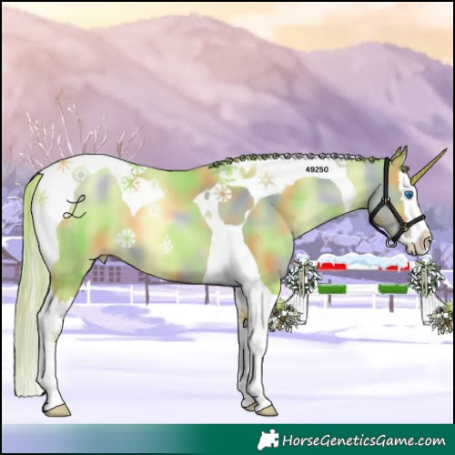 Horse Color:Nacre Watercolor Chestnut Pearl Splash Tobiano 