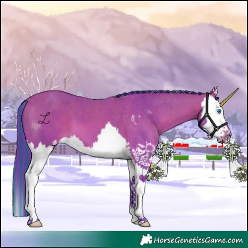 Horse Color:Painted Watercolor Bay Splash