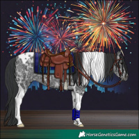Horse Color:Black Ice Tobiano 