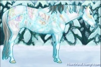 Horse Color:Thunderstruck White Spotted Liver Chestnut Ice Sabino Splash 