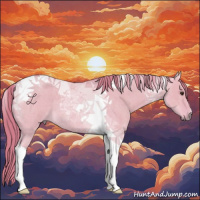 Horse Color:Watercolor Red Dun Roan Tobiano 