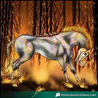 Horse Color:Platinum Nacre Plaid Gold Champagne Tobiano Rabicano