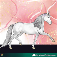 Horse Color:Watercolor White Spotted Silver Brown Splash