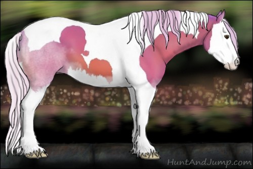 Horse Color:Watercolor Silver Brown Sabino Splash Tobiano 