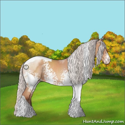 Horse Color:White Spotted Silver Classic Champagne Tobiano Rabicano