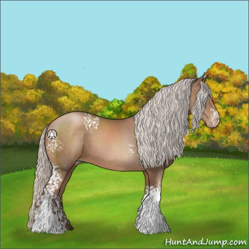 Horse Color:White Spotted Silver Black Pearl