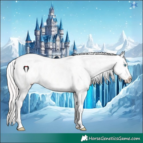 Horse Color:Perlino Ice Tobiano Near Leopard