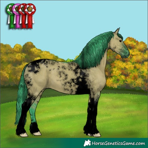 Horse Color:Void Watercolor Grullo Tobiano 