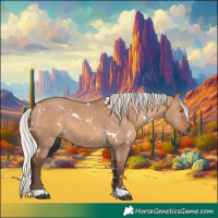 Horse Color:White Spotted Silver Brown Dun 